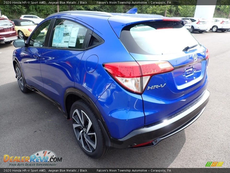 2020 Honda HR-V Sport AWD Aegean Blue Metallic / Black Photo #4