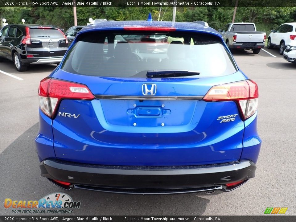 2020 Honda HR-V Sport AWD Aegean Blue Metallic / Black Photo #5