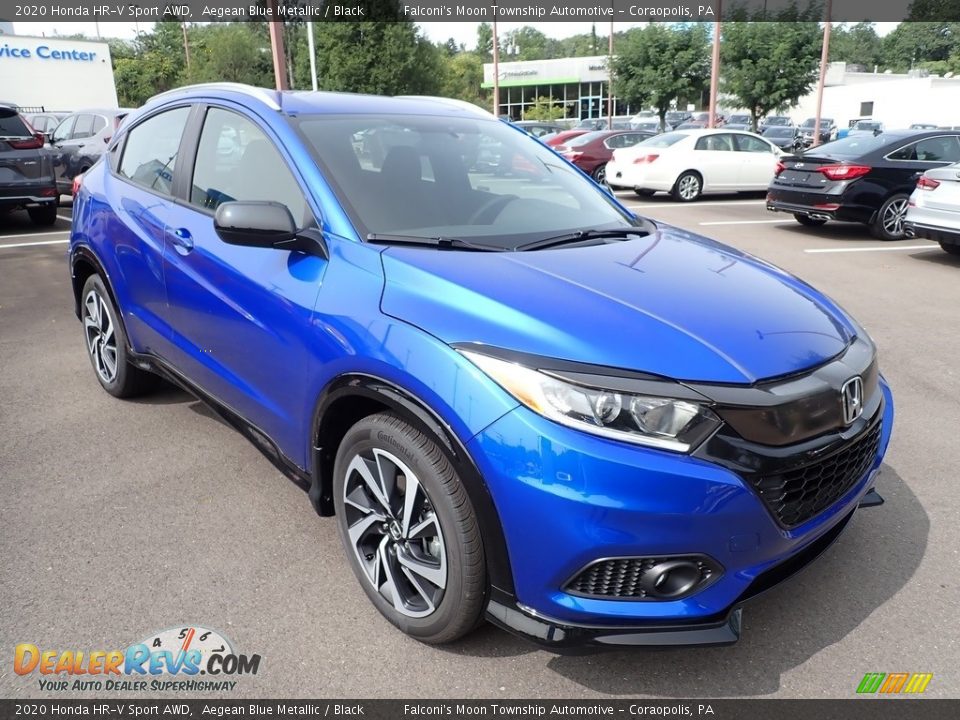 2020 Honda HR-V Sport AWD Aegean Blue Metallic / Black Photo #7