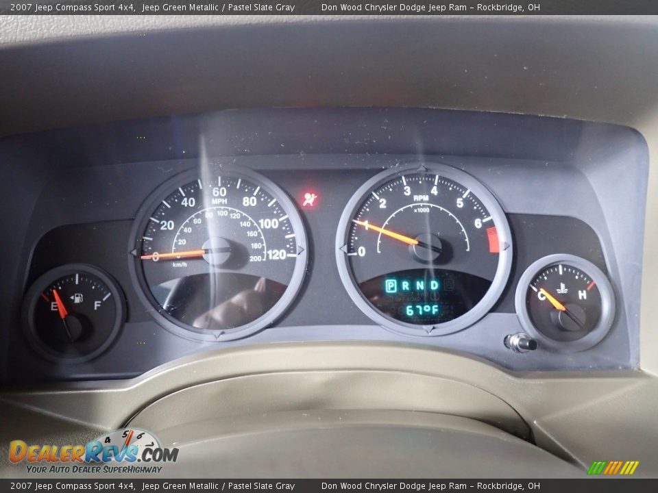 2007 Jeep Compass Sport 4x4 Jeep Green Metallic / Pastel Slate Gray Photo #33