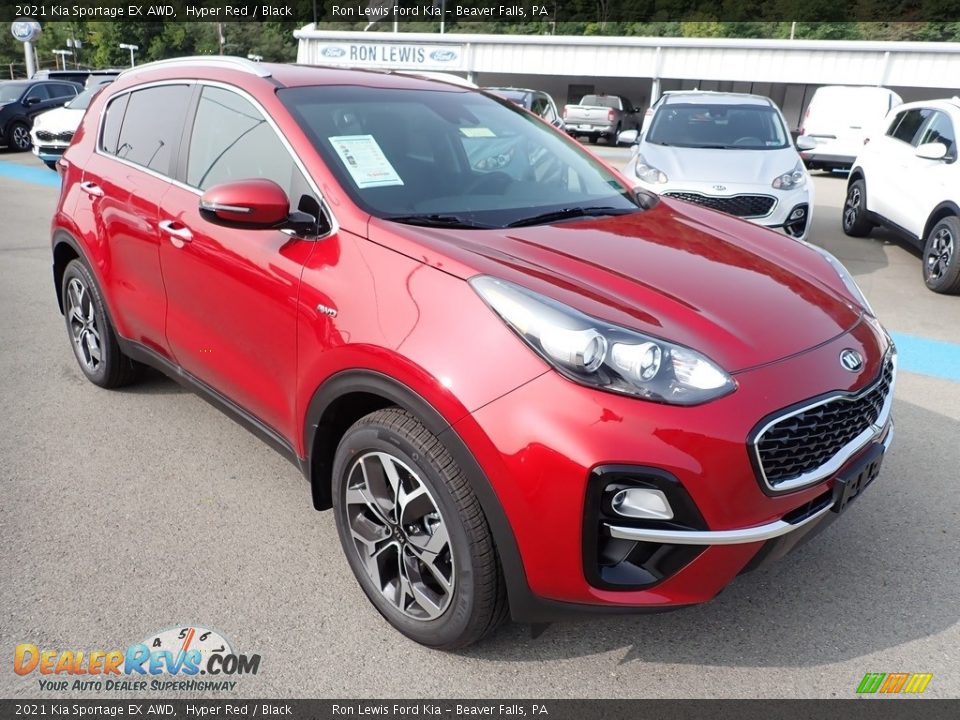 Hyper Red 2021 Kia Sportage EX AWD Photo #3
