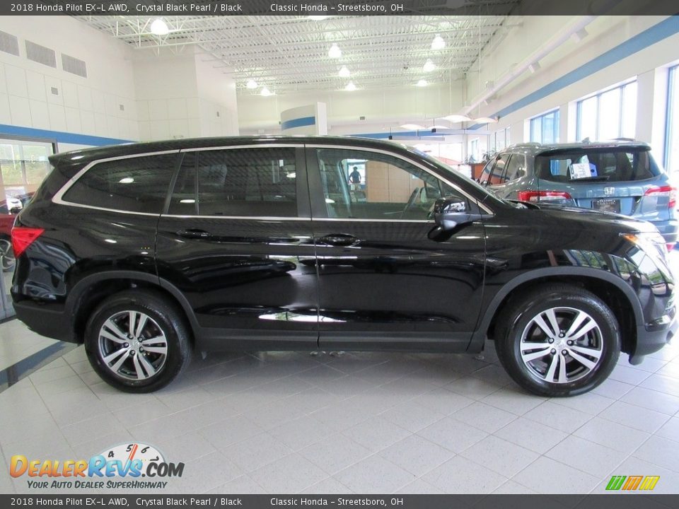 2018 Honda Pilot EX-L AWD Crystal Black Pearl / Black Photo #4