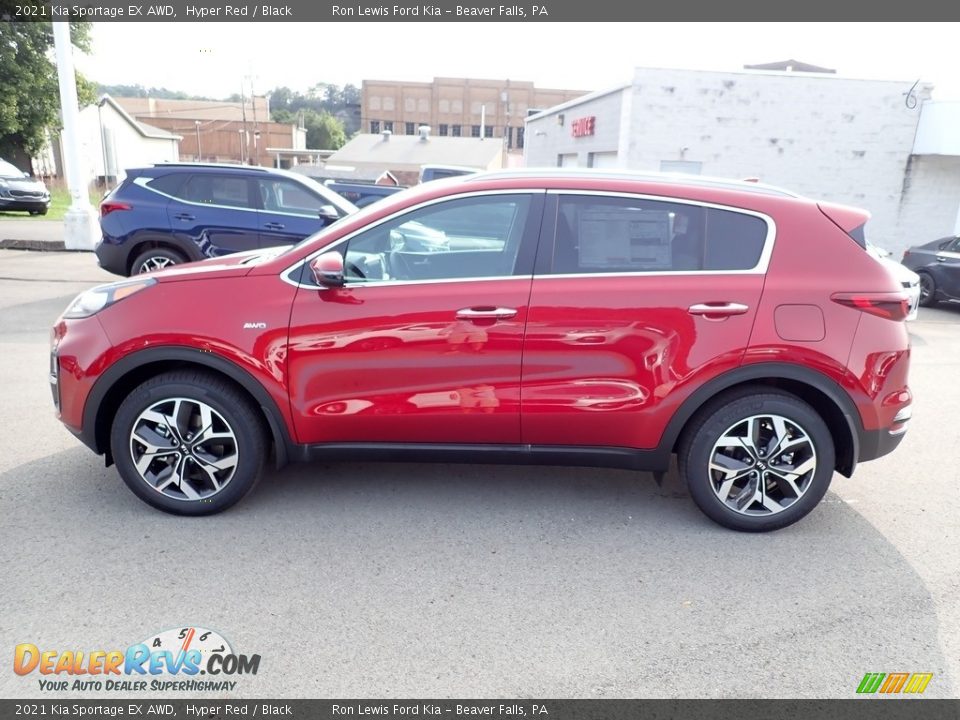 Hyper Red 2021 Kia Sportage EX AWD Photo #6