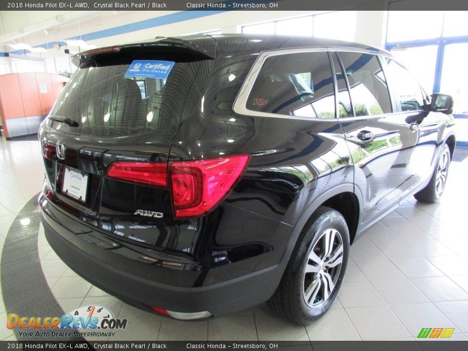 2018 Honda Pilot EX-L AWD Crystal Black Pearl / Black Photo #7