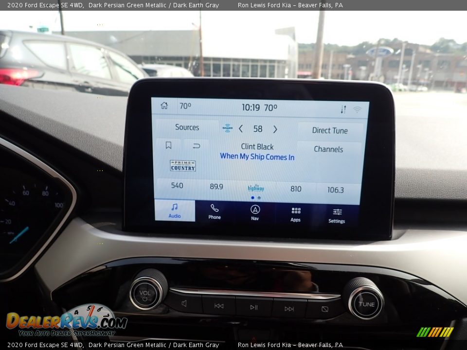 2020 Ford Escape SE 4WD Dark Persian Green Metallic / Dark Earth Gray Photo #17