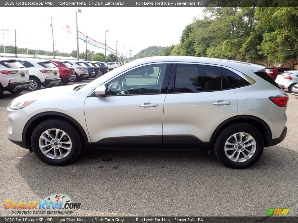 2020 Ford Escape SE 4WD Ingot Silver Metallic / Dark Earth Gray Photo #6