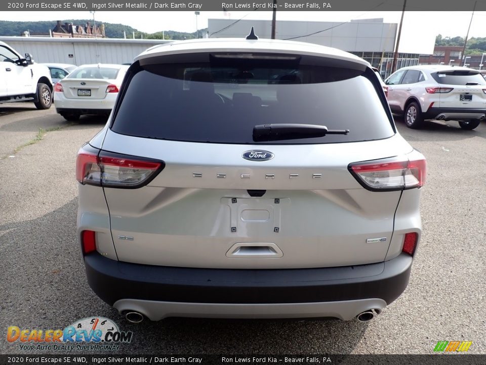2020 Ford Escape SE 4WD Ingot Silver Metallic / Dark Earth Gray Photo #8