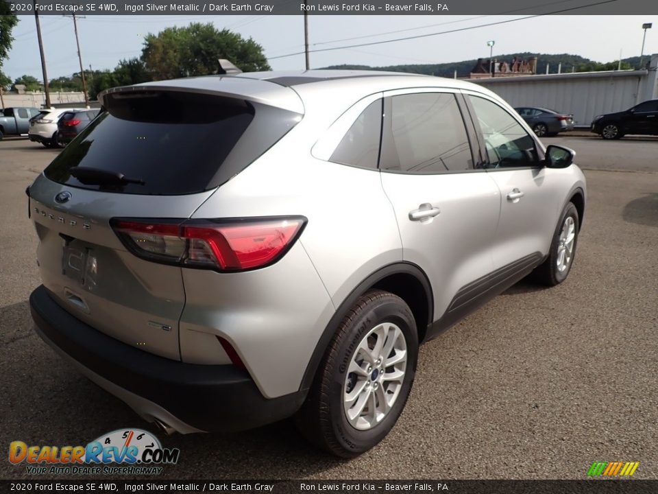 2020 Ford Escape SE 4WD Ingot Silver Metallic / Dark Earth Gray Photo #9