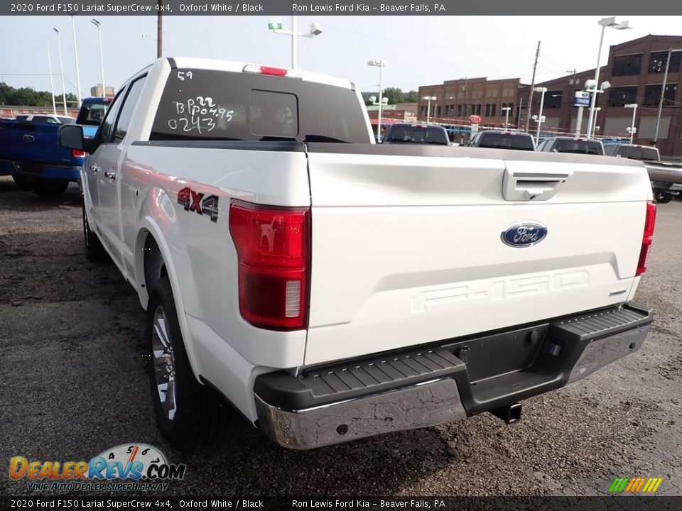 2020 Ford F150 Lariat SuperCrew 4x4 Oxford White / Black Photo #7