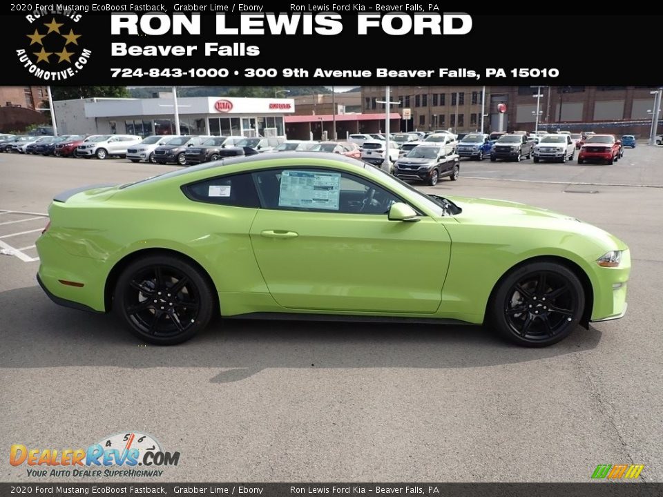 2020 Ford Mustang EcoBoost Fastback Grabber Lime / Ebony Photo #1