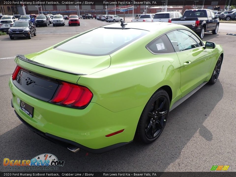 2020 Ford Mustang EcoBoost Fastback Grabber Lime / Ebony Photo #2