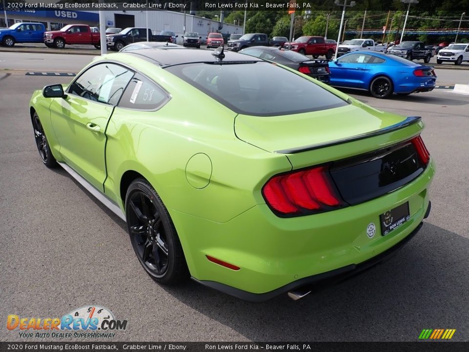2020 Ford Mustang EcoBoost Fastback Grabber Lime / Ebony Photo #7
