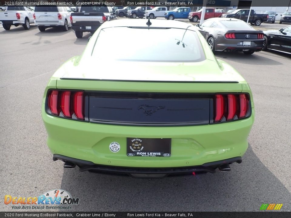 2020 Ford Mustang EcoBoost Fastback Grabber Lime / Ebony Photo #8