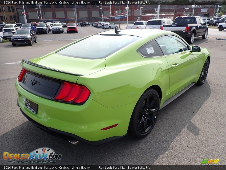 2020 Ford Mustang EcoBoost Fastback Grabber Lime / Ebony Photo #9