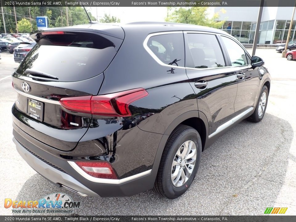 2020 Hyundai Santa Fe SE AWD Twilight Black / Espresso/Gray Photo #2
