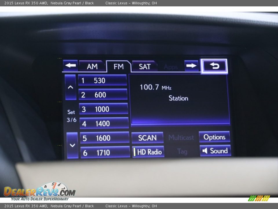 2015 Lexus RX 350 AWD Nebula Gray Pearl / Black Photo #14