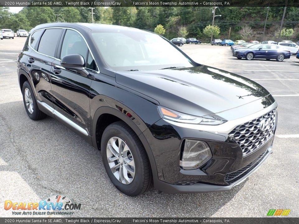 2020 Hyundai Santa Fe SE AWD Twilight Black / Espresso/Gray Photo #3