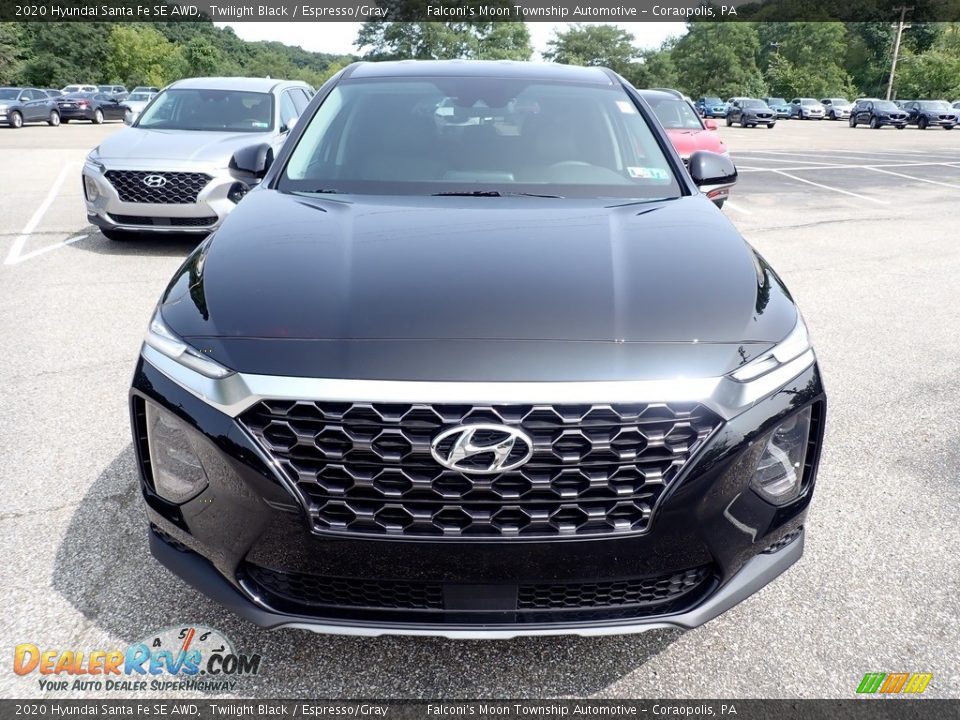 2020 Hyundai Santa Fe SE AWD Twilight Black / Espresso/Gray Photo #4