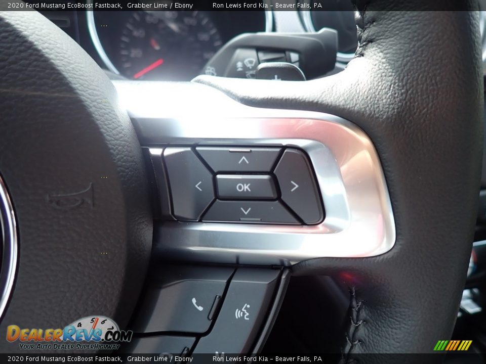2020 Ford Mustang EcoBoost Fastback Steering Wheel Photo #18