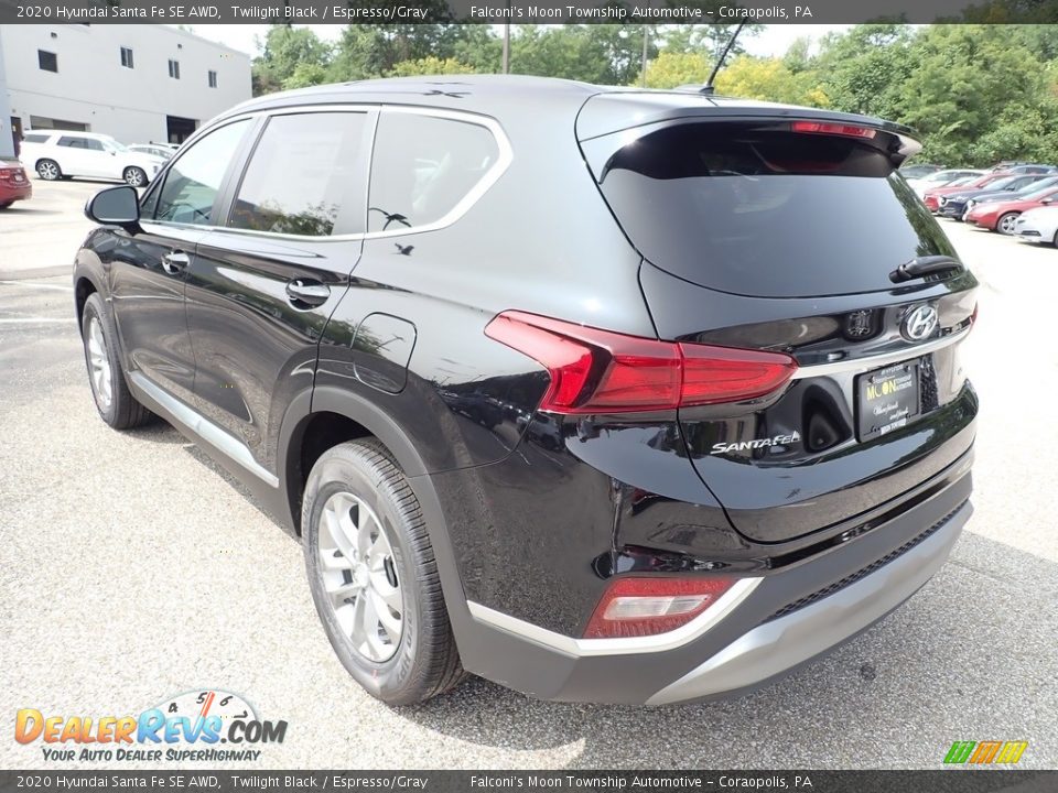 2020 Hyundai Santa Fe SE AWD Twilight Black / Espresso/Gray Photo #6