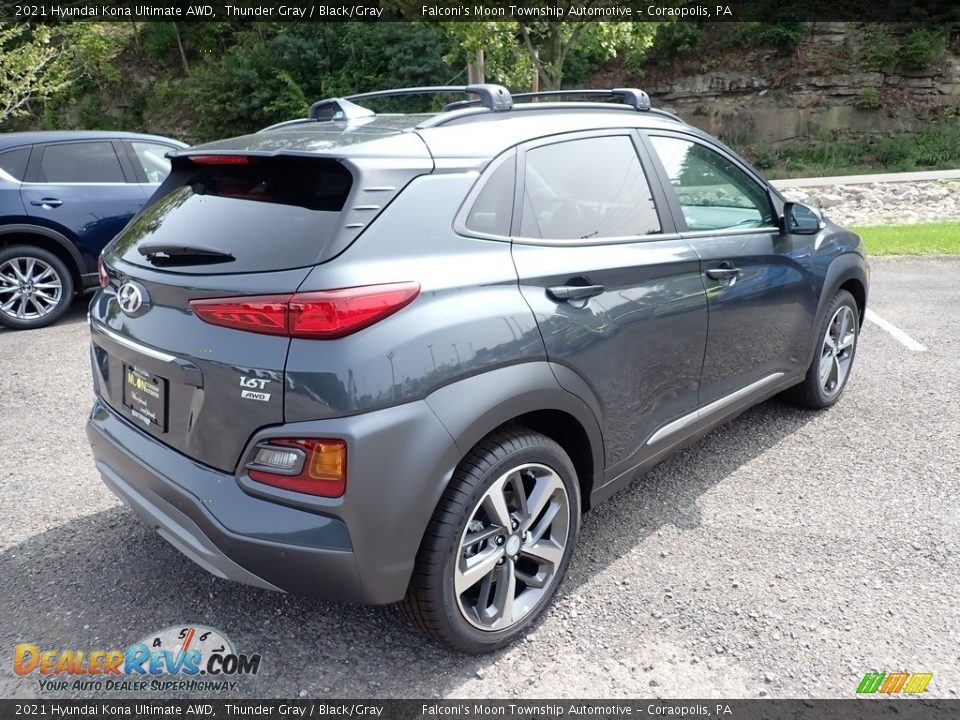 2021 Hyundai Kona Ultimate AWD Thunder Gray / Black/Gray Photo #2