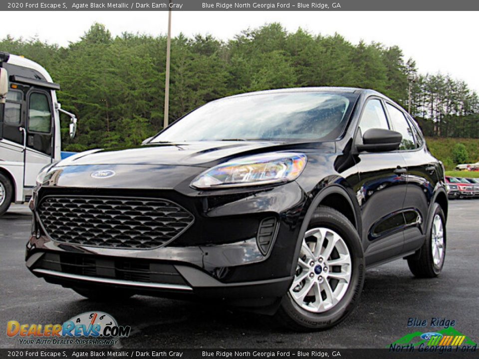 2020 Ford Escape S Agate Black Metallic / Dark Earth Gray Photo #1