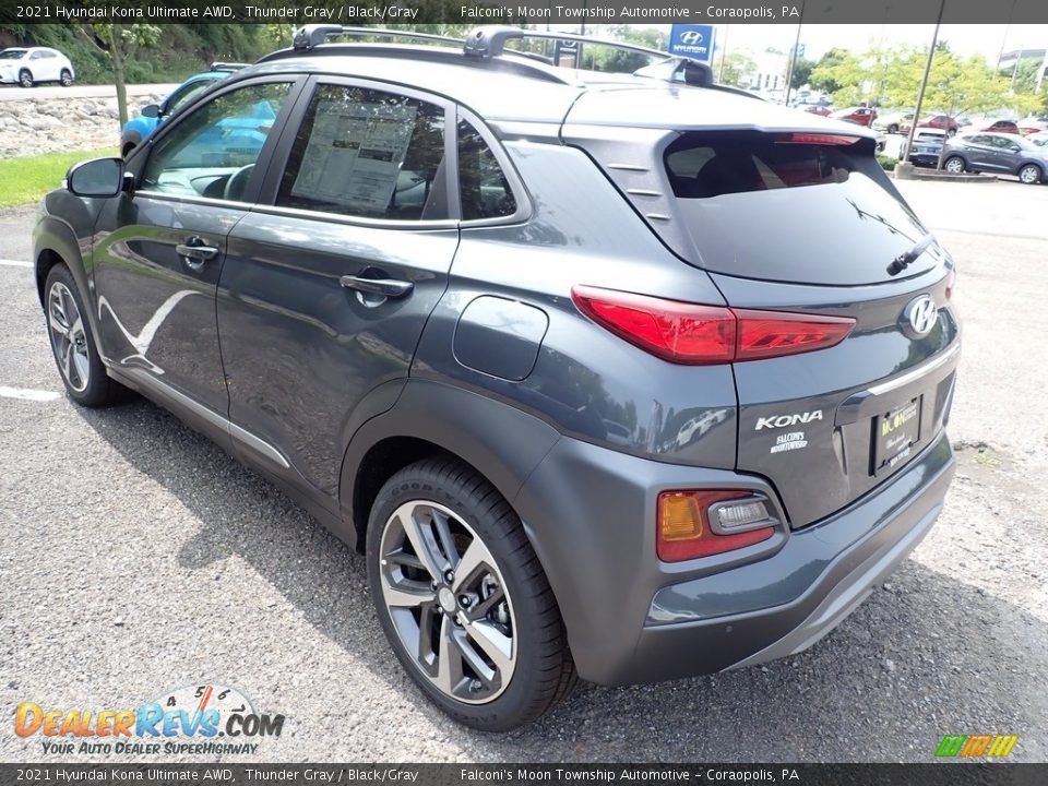 2021 Hyundai Kona Ultimate AWD Thunder Gray / Black/Gray Photo #6