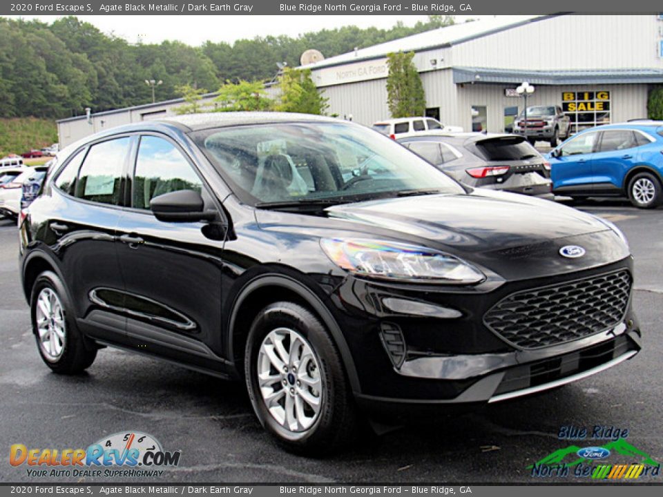 2020 Ford Escape S Agate Black Metallic / Dark Earth Gray Photo #7