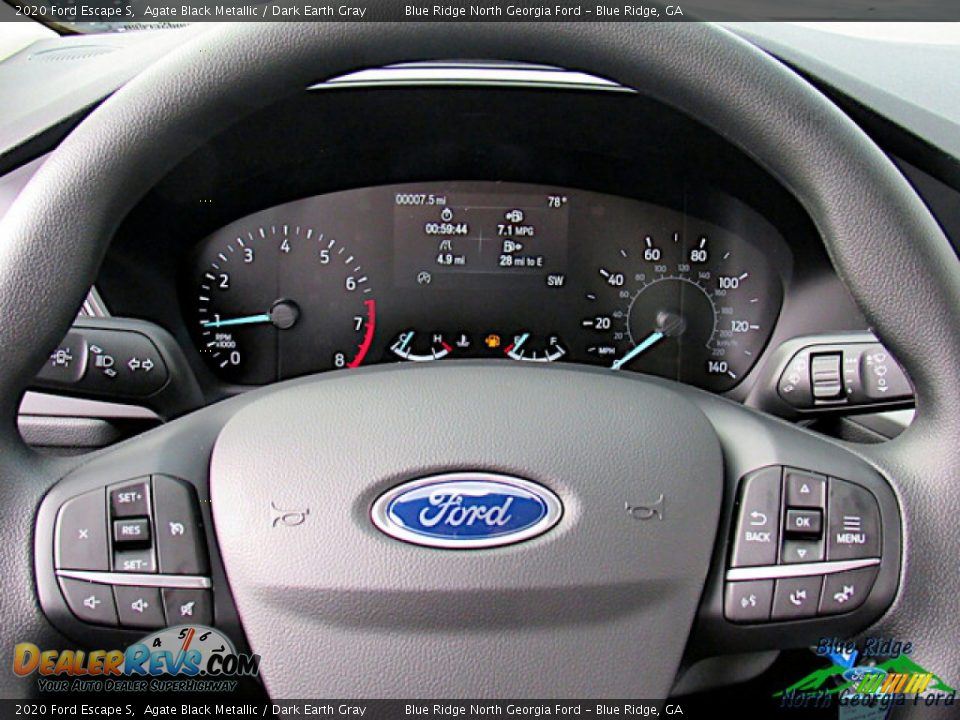 2020 Ford Escape S Agate Black Metallic / Dark Earth Gray Photo #16