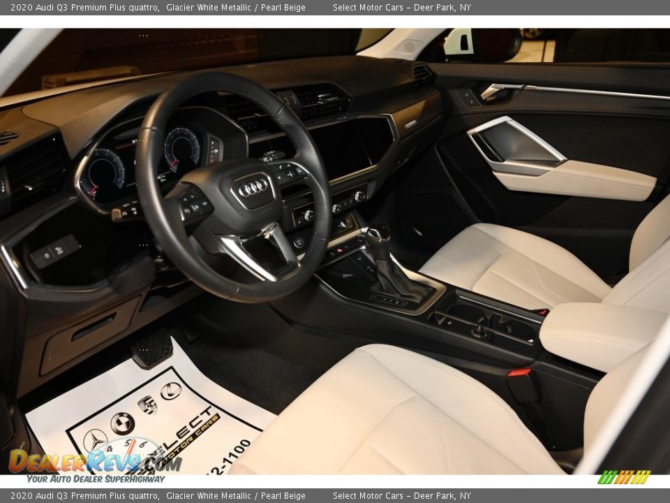 2020 Audi Q3 Premium Plus quattro Glacier White Metallic / Pearl Beige Photo #9