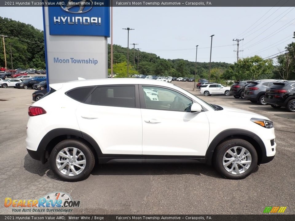 2021 Hyundai Tucson Value AWD Winter White / Beige Photo #1