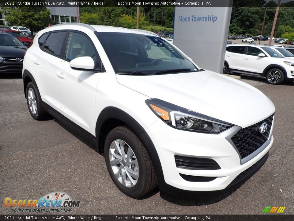 2021 Hyundai Tucson Value AWD Winter White / Beige Photo #3