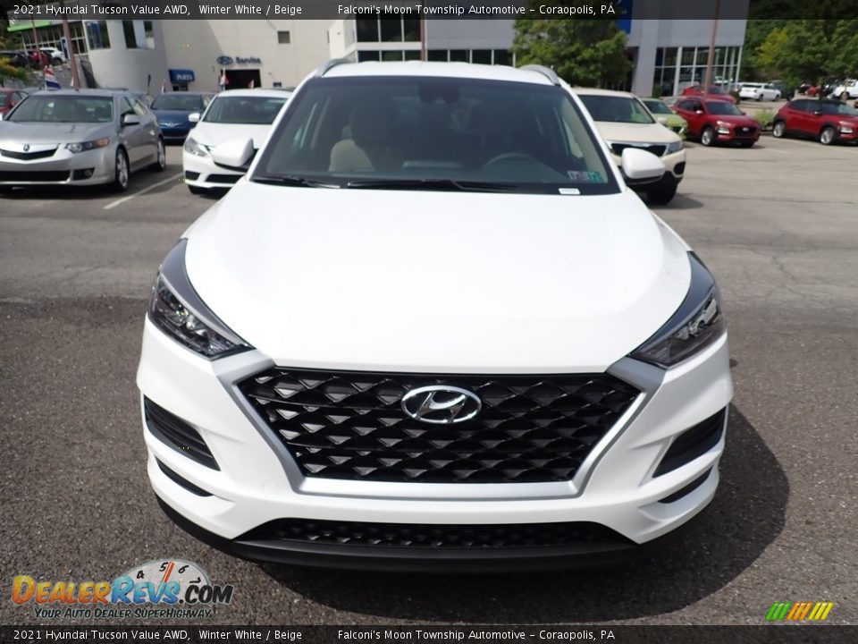 2021 Hyundai Tucson Value AWD Winter White / Beige Photo #4