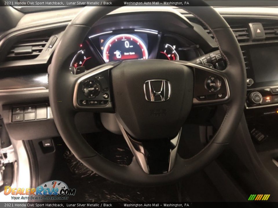 2021 Honda Civic Sport Hatchback Lunar Silver Metallic / Black Photo #10
