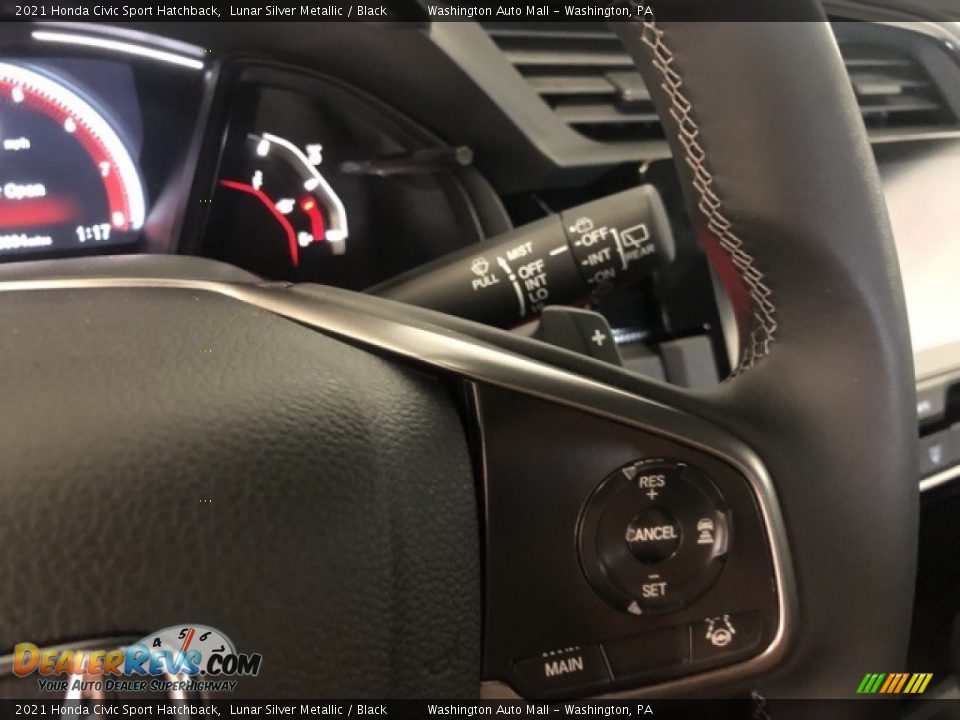 2021 Honda Civic Sport Hatchback Lunar Silver Metallic / Black Photo #13
