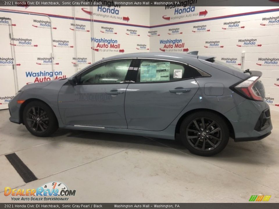 2021 Honda Civic EX Hatchback Sonic Gray Pearl / Black Photo #2
