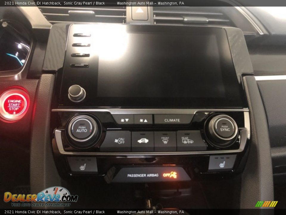 2021 Honda Civic EX Hatchback Sonic Gray Pearl / Black Photo #17