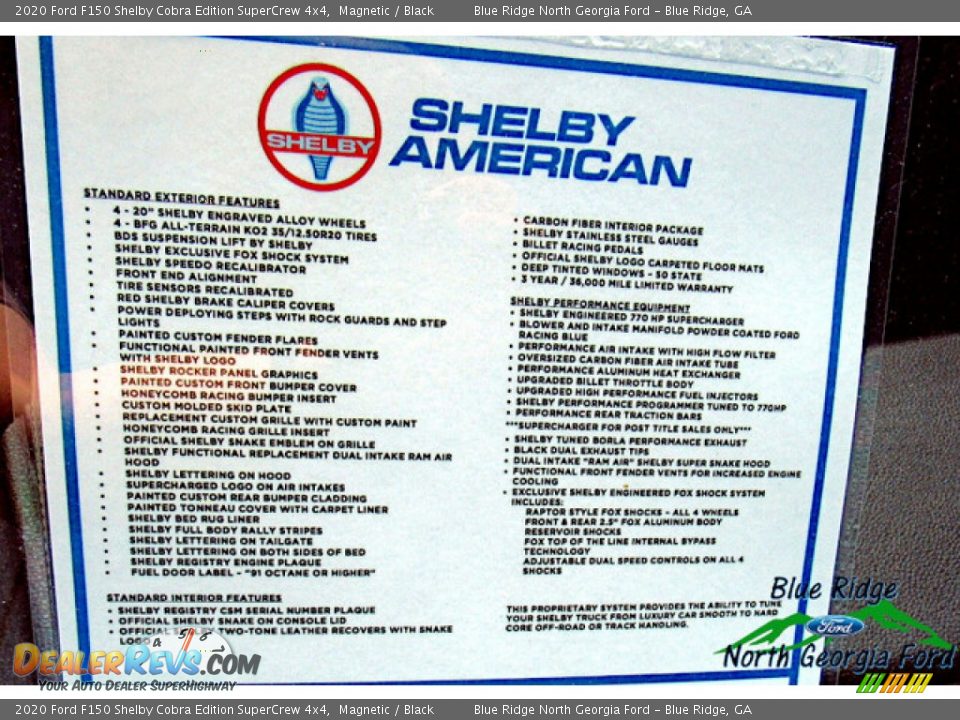 2020 Ford F150 Shelby Cobra Edition SuperCrew 4x4 Magnetic / Black Photo #34