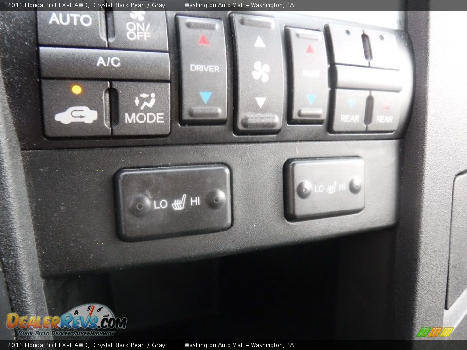 2011 Honda Pilot EX-L 4WD Crystal Black Pearl / Gray Photo #20
