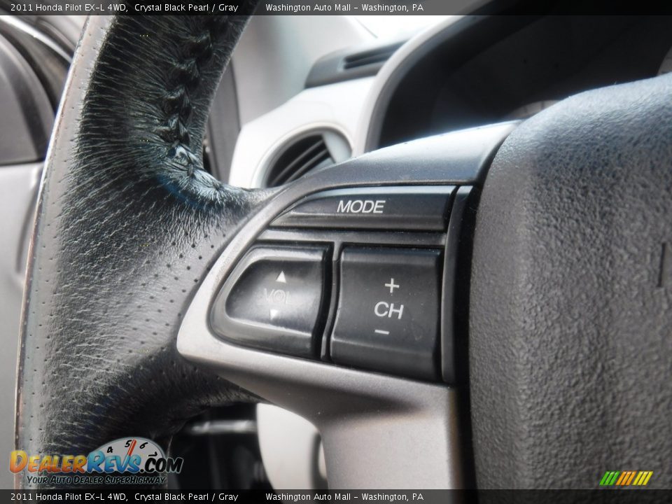 2011 Honda Pilot EX-L 4WD Crystal Black Pearl / Gray Photo #23