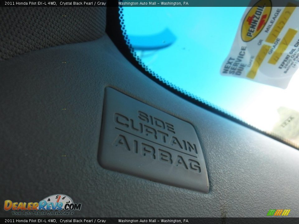 2011 Honda Pilot EX-L 4WD Crystal Black Pearl / Gray Photo #24