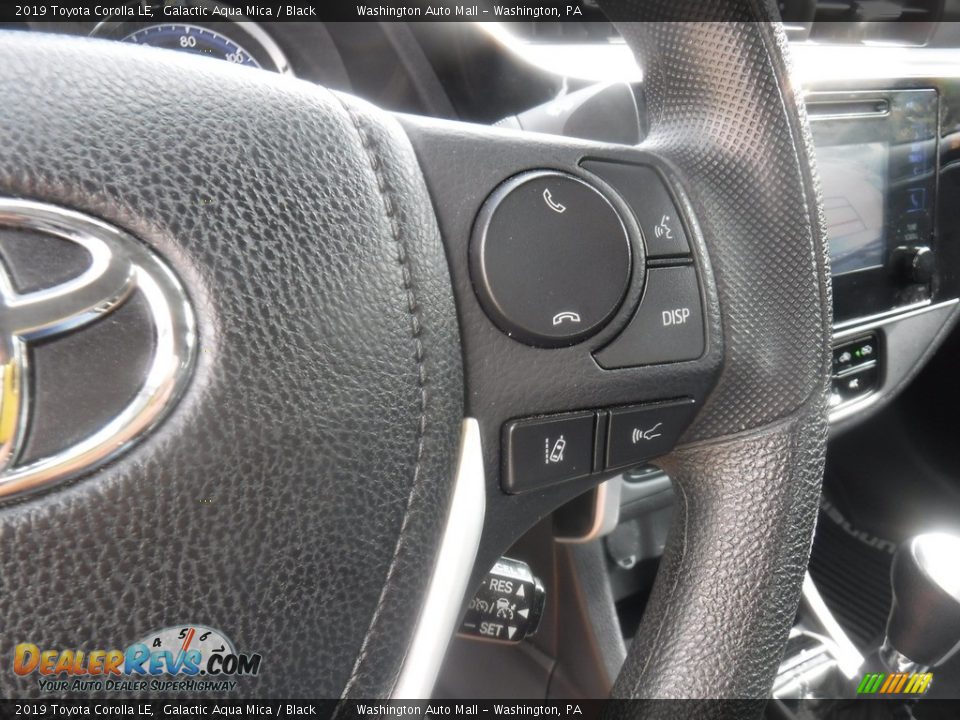2019 Toyota Corolla LE Galactic Aqua Mica / Black Photo #7