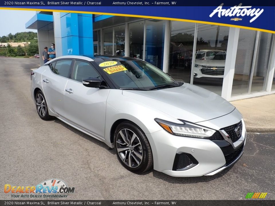 2020 Nissan Maxima SL Brilliant Silver Metallic / Charcoal Photo #1