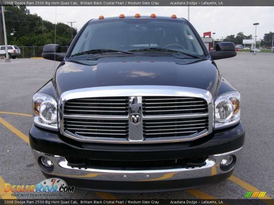 2008 Dodge Ram 2500 Big Horn Quad Cab Brilliant Black Crystal Pearl / Medium Slate Gray Photo #8