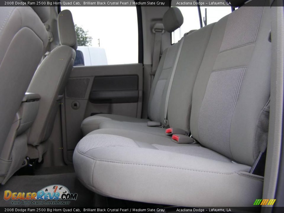 2008 Dodge Ram 2500 Big Horn Quad Cab Brilliant Black Crystal Pearl / Medium Slate Gray Photo #10