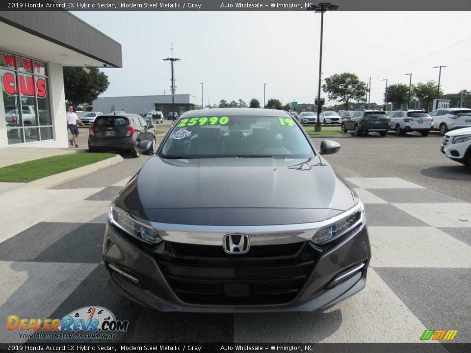 2019 Honda Accord EX Hybrid Sedan Modern Steel Metallic / Gray Photo #2