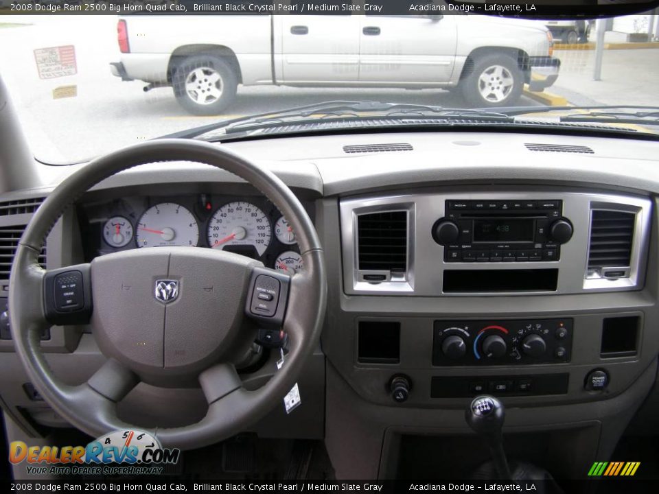 2008 Dodge Ram 2500 Big Horn Quad Cab Brilliant Black Crystal Pearl / Medium Slate Gray Photo #11