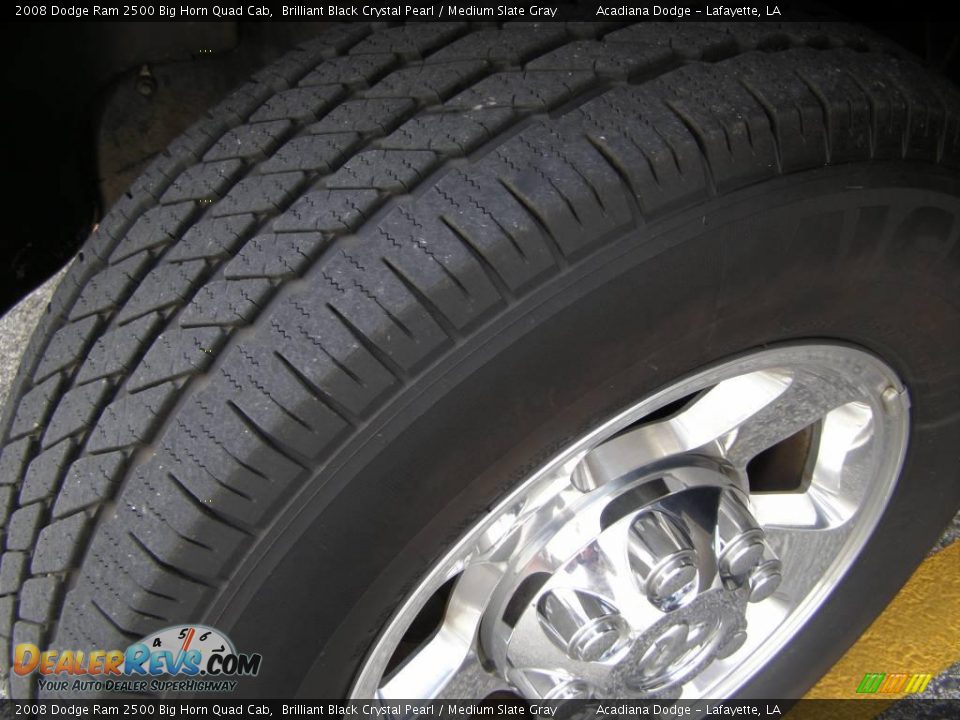 2008 Dodge Ram 2500 Big Horn Quad Cab Brilliant Black Crystal Pearl / Medium Slate Gray Photo #12