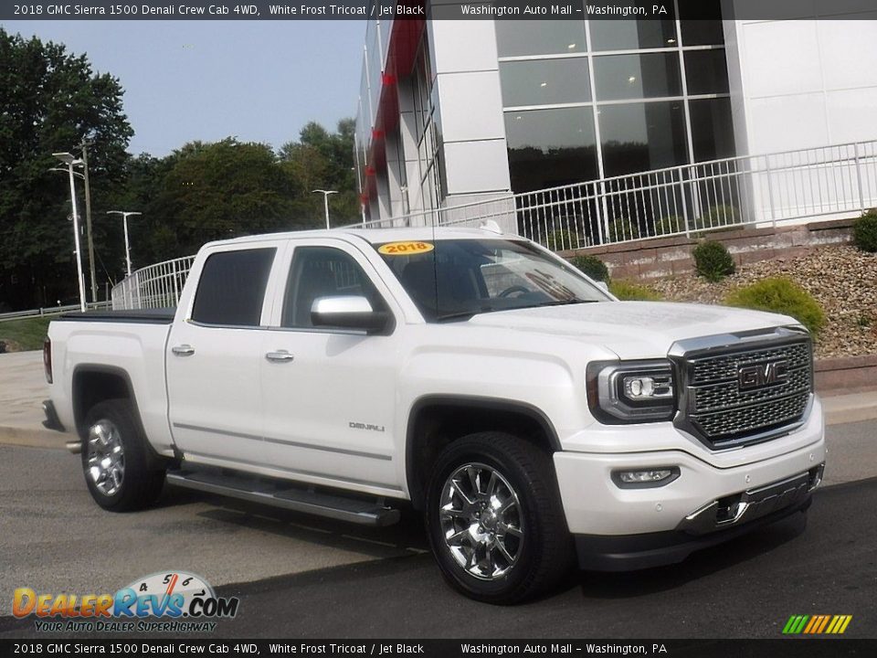 2018 GMC Sierra 1500 Denali Crew Cab 4WD White Frost Tricoat / Jet Black Photo #1
