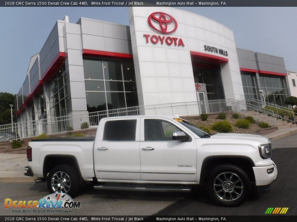 2018 GMC Sierra 1500 Denali Crew Cab 4WD White Frost Tricoat / Jet Black Photo #2